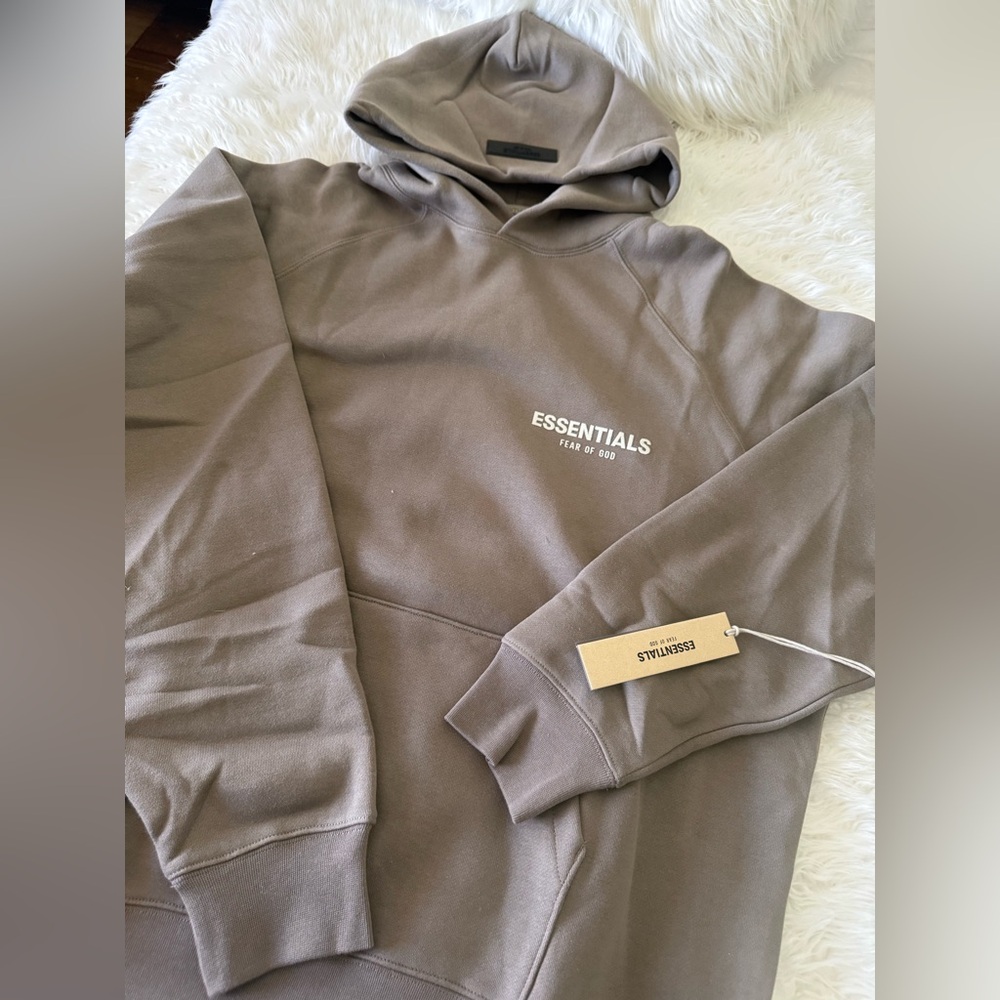 Authentic Essentials Men's Taupe Hoodie NWT